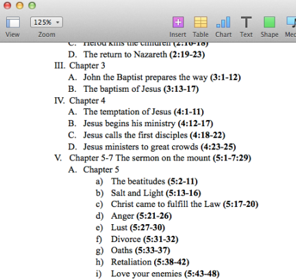 Bible outlines